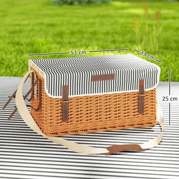 Picknickkorg, 51x33x25 cm, Ljusbrun