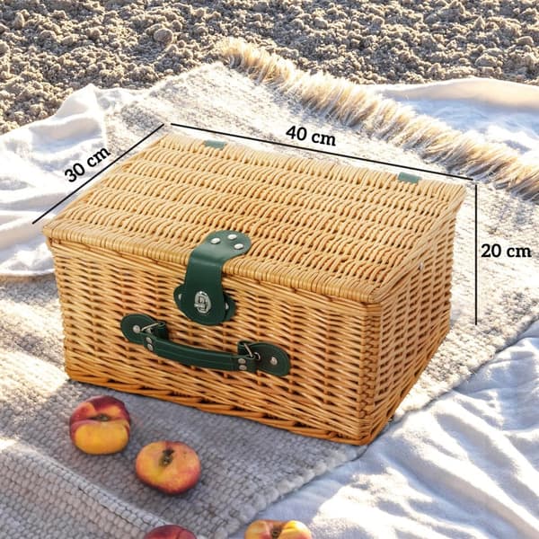 Picknickkorg, 40x30x20 cm, Ljusbrun