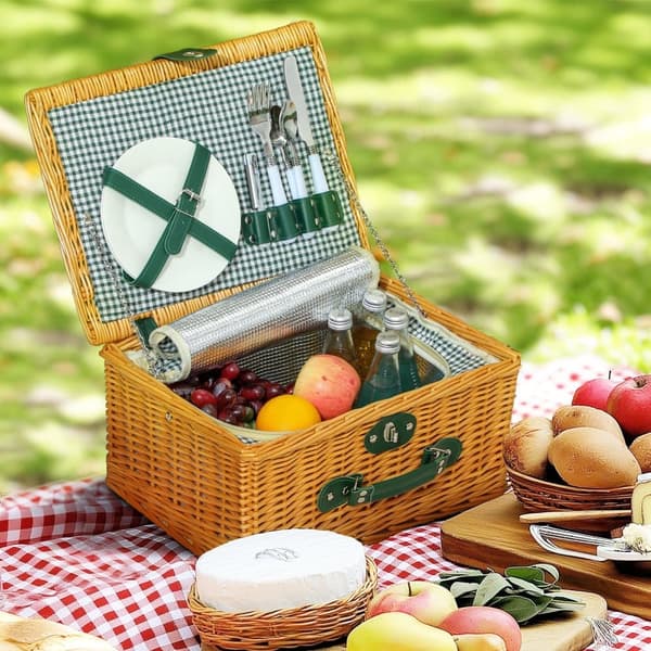 Picknickkorg, 40x30x20 cm, Ljusbrun