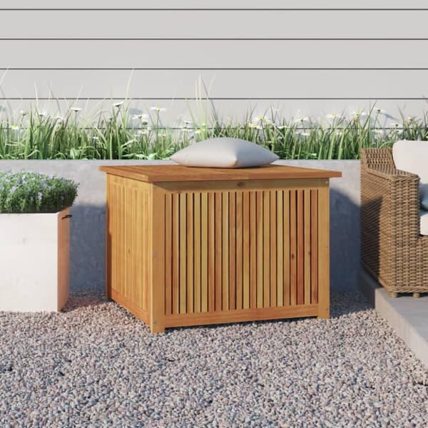 Dynbox 75x75x58 cm massivt akaciaträ