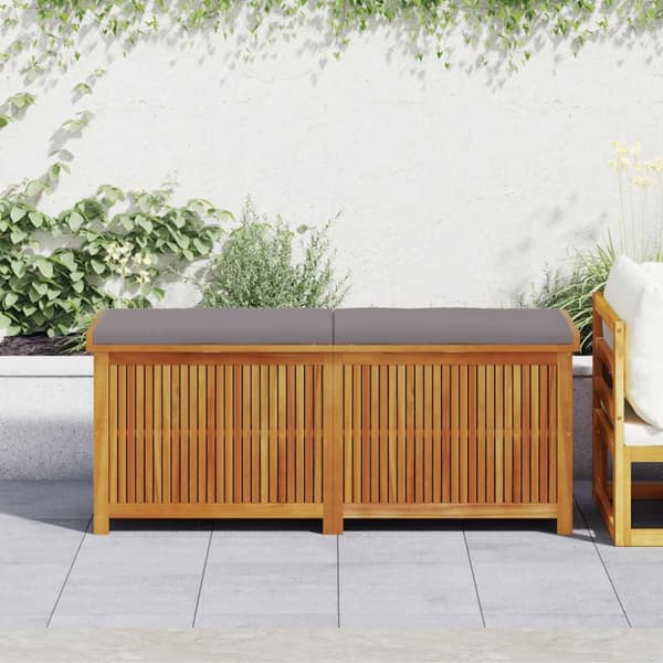 Kuddlåda utomhus 150x50x60,5 cm massivt trä akacia