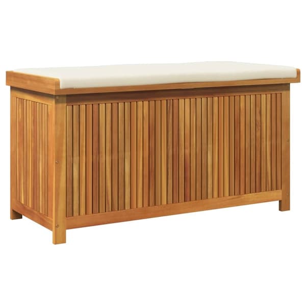 Kuddlåda utomhus 113x50x60,5 cm massivt trä akacia