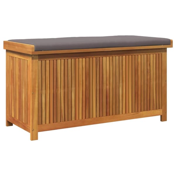 Kuddlåda utomhus 113x50x60,5 cm massivt trä akacia