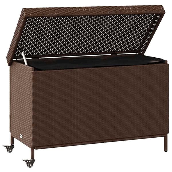 Dynbox på hjul brun 110x55x73 cm konstrottning