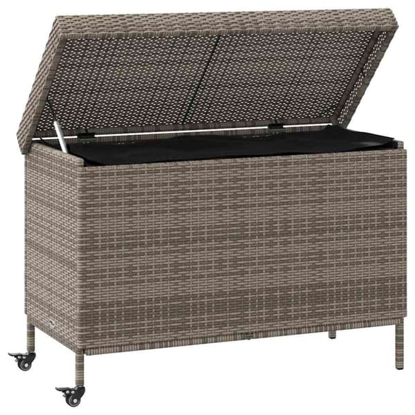 Dynbox på hjul grå 110x55x73 cm konstrottning