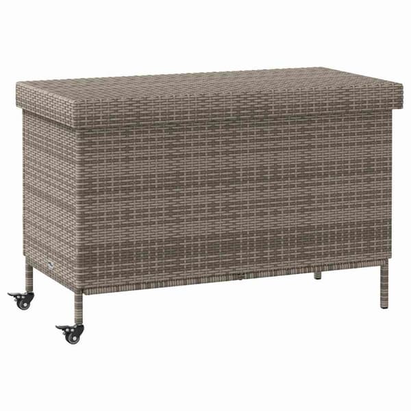 Dynbox på hjul grå 110x55x73 cm konstrottning