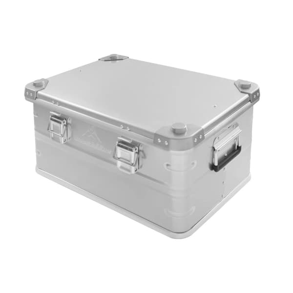 Bärbar utomhusförvaringslåda, aluminiumlegering, 50L kapacitet, damm- och vattentålig,Silver, 50 - 70L