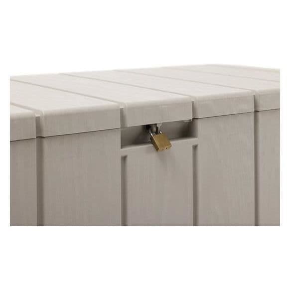 BRAVO trädgårdskista - Resin - Toomax - Taupe - Kapacitet 270L - 117,5 x 45 x 56 cm