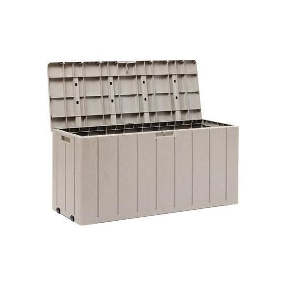BRAVO trädgårdskista - Resin - Toomax - Taupe - Kapacitet 270L - 117,5 x 45 x 56 cm