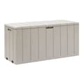 Pikkukuva 1 / 3: BRAVO trädgårdskista - Resin - Toomax - Taupe - Kapacitet 270L - 117,5 x 45 x 56 cm