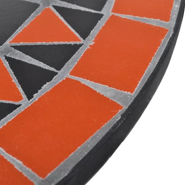 vidaXL bistrobord 60 cm mosaik terracotta og hvid