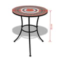 Miniatyrbillede 5 af 5: vidaXL bistrobord 60 cm mosaik terracotta og hvid