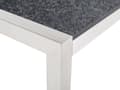 Miniatyrbild 8 av 10: 6-sits Utomhus Trädgårdsbord 180 x 90 x 74 cm i Grå och Silver Färg med Rostfria Stålben