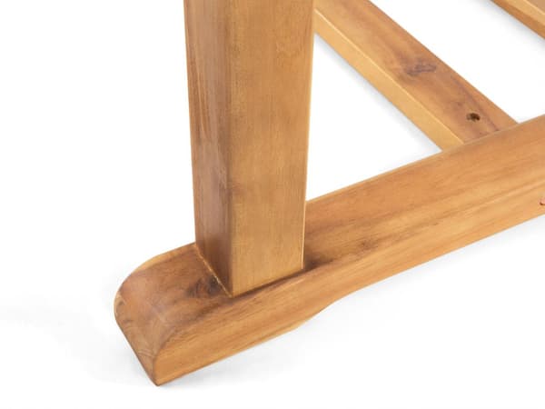 Trädgårdsbord Ljust Akaciaträ 160/220 x 90 cm Hopfällbart Med Hål för Parasoll