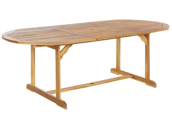 Utomhus Trädgårdsbord Ljust Akaciaträ Hopfällbart 160/220 x 100 cm Rustik Design