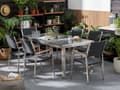 Pikkukuva 2 / 9: Puutarhapöytä harmaa 180 x 90 x 74 cm rosteri 3-osainen graniittitaso 6 hengelle