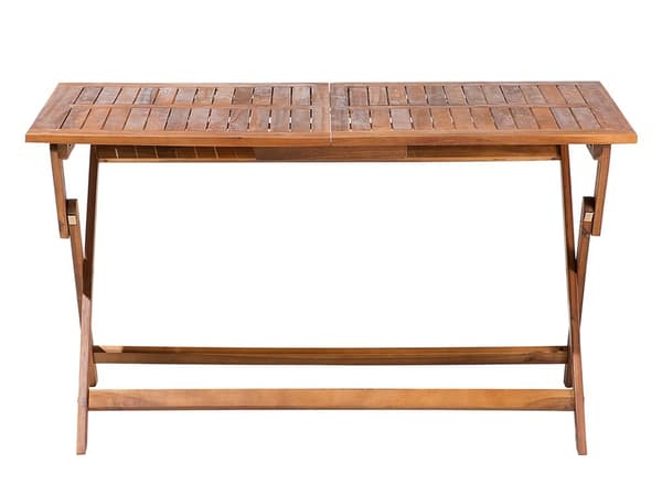 Puutarhapöytä tumma 140 x 74 x 75 cm akaasia 4 hengelle kokoontaitettava suorakulmio