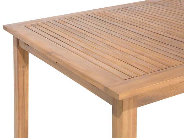 Puutarhapöytä vaalea 180/240 x 75 x 100 cm akaasia jatkettava 6-8 hengelle suorakulmio