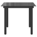 Miniatyrbillede 4 af 9: vidaXL havebord glas aluminium 80 x 80 x 74 cm sort