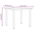 Miniatyrbillede 7 af 9: vidaXL havebord glas aluminium 80 x 80 x 74 cm sort