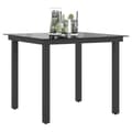 Miniatyrbillede 9 af 9: vidaXL havebord glas aluminium 80 x 80 x 74 cm sort