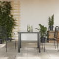 Miniatyrbillede 2 af 9: vidaXL havebord glas aluminium 80 x 80 x 74 cm sort