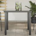 Miniatyrbillede 1 af 9: vidaXL havebord glas aluminium 80 x 80 x 74 cm sort