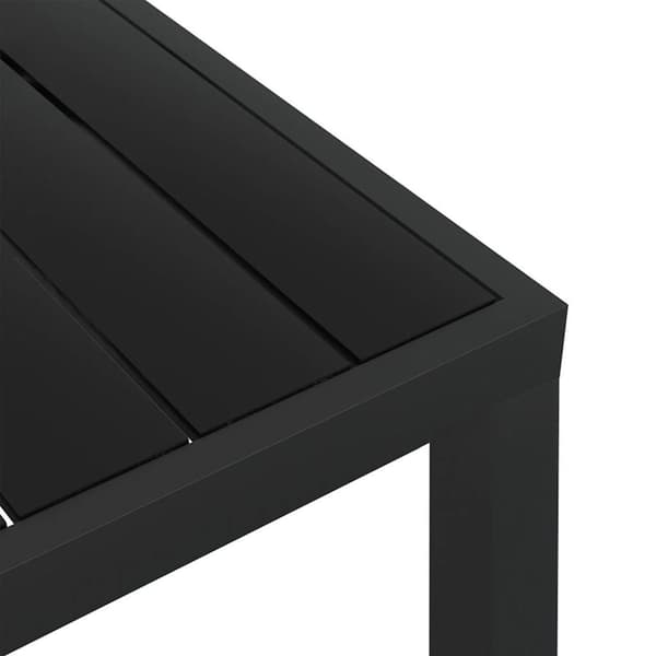 vidaXL havebord WPC aluminium 80 x 80 x 74 cm sort