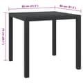 Miniatyrbillede 5 af 5: vidaXL havebord WPC aluminium 80 x 80 x 74 cm sort