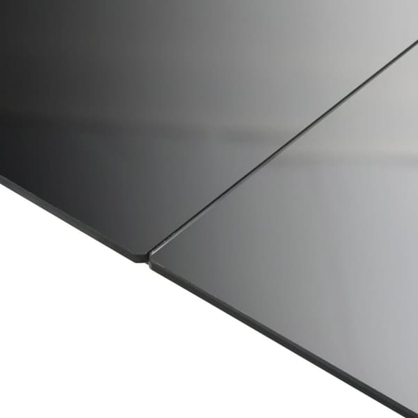 vidaXL havebord glas aluminium 190 x 90 x 74 cm sort