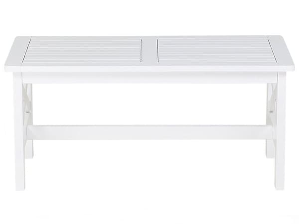 Trädgårdsbord Vitt Akaciaträ Rektangulärt 100 x 55 cm Vädertålig Modern Skandinavisk