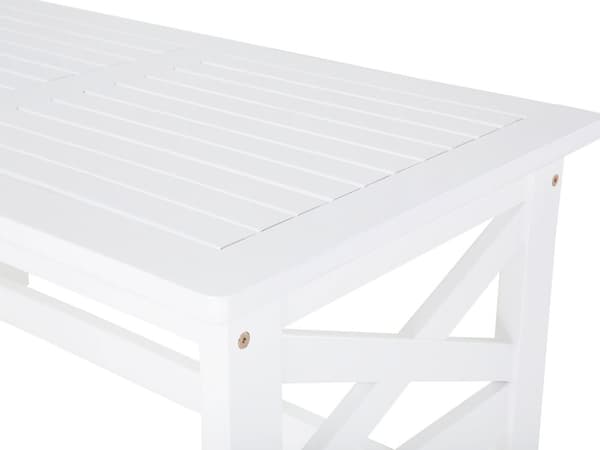 Trädgårdsbord Vitt Akaciaträ Rektangulärt 100 x 55 cm Vädertålig Modern Skandinavisk