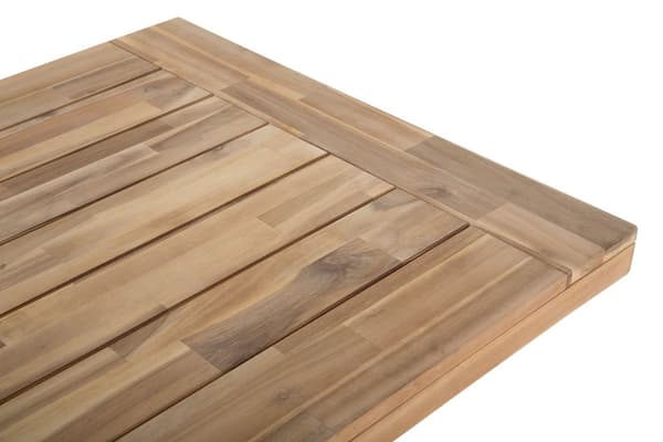 Trädgårdsbord Akaciaträ och Vita Ben 170 x 80 cm Utomhus Inomhus Modern