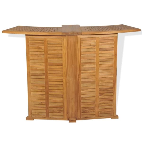 vidaXL Hopfällbart barbord 155x53x105 cm massivt teakträ