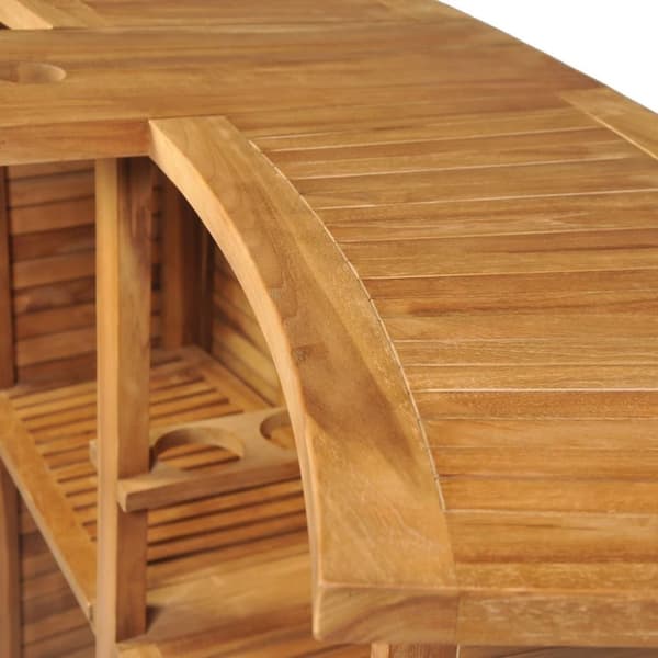 vidaXL Hopfällbart barbord 155x53x105 cm massivt teakträ