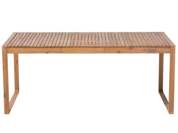 Havespisebord Lyst Akacietræ 180 x 90 cm Rektangulær Top Vejrbestandig Klassisk Design