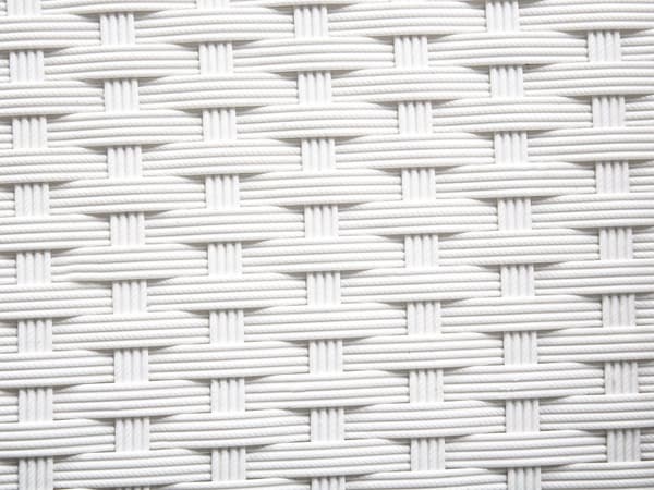 Havespisebord Hvid Imiteret Rattan Plade af Hærdet Glas 220 cm 100 cm 8 Personers Rektangulær