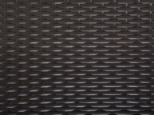 Havespisebord Mørkebrun Imiteret Rattan Plade af Hærdet Glas 220 x 100 cm 8 Personers Rektangulær