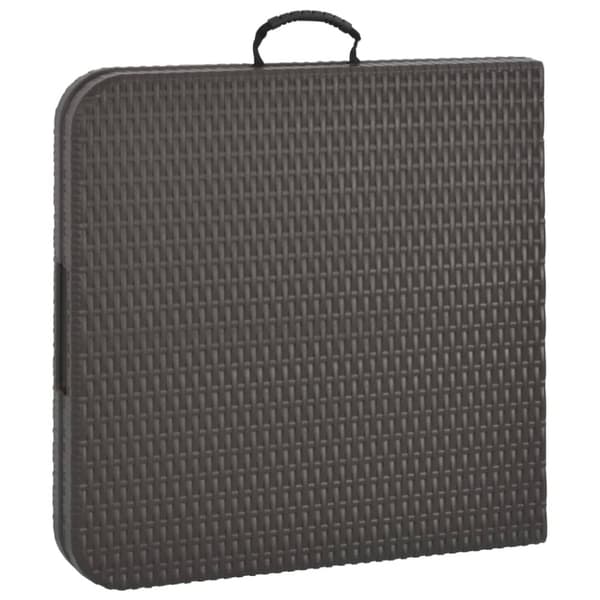 vidaXL Kokoontaittuva puutarhapöytä 120x60x74 HDPE rottingin näköinen