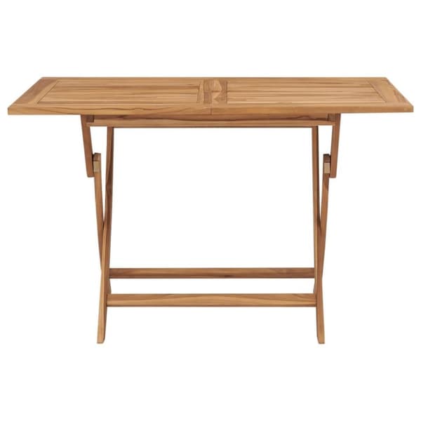 vidaXL foldbart havebord 120 x 70 x 75 cm massivt teaktræ