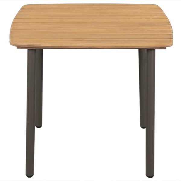 vidaXL Trädgårdsbord 80x80x72cm massivt akaciaträ och stål