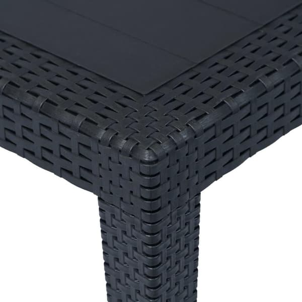 vidaXL Hagebord antrasitt 150x90x72 cm plast rottingdesign