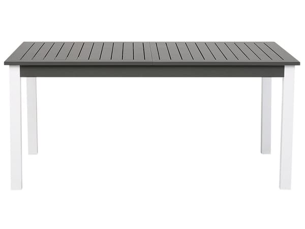 Utomhus Trädgårdsbord i Grå Färg 75 x 168/248 x 100 cm med Bordsskiva av Aluminium Utdragbart