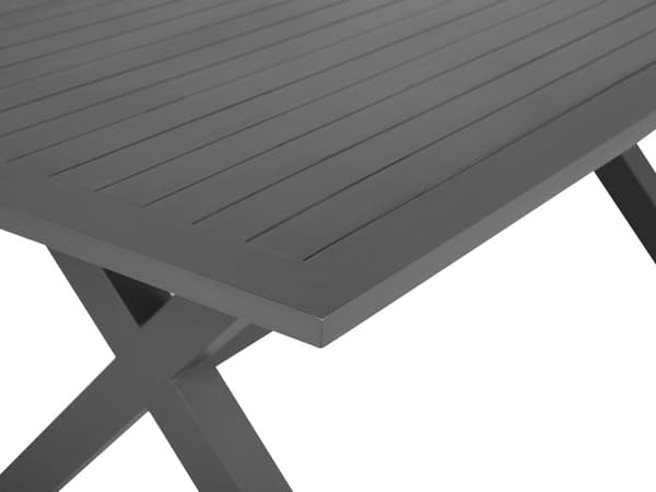 Utomhus Rektangulärt Trädgårdsbord av ALuminium i Grå Färg 200 x 105 cm i Modern och Industriell Stil