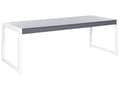Miniatyrbillede 1 af 9: Havespisebord Grå og hvid Aluminiums glasbordplade Vejrbestandig