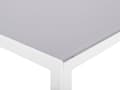 Miniatyrbillede 5 af 7: Havebord Hvid Aluminium og Grå Hærdet Glas 160 x 91 x 71 cm 6 Personers Rektangulær Spisebord Udendørs Indretning Design Terrasse Tilbehør
