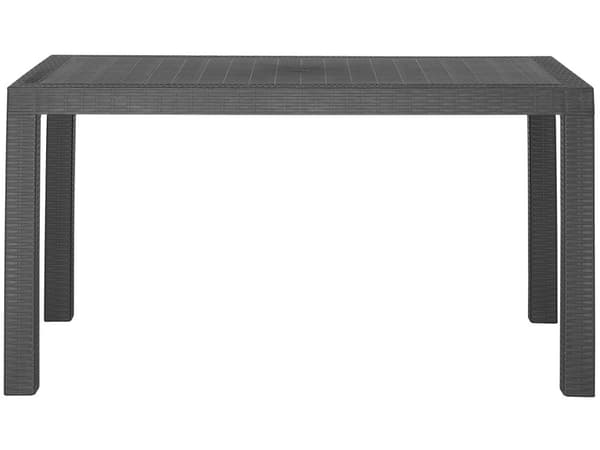 Puutarhapöytä grafiitinharmaa 140 x 80 cm suorakulmainen 6 hengelle minimalisinen tyyli