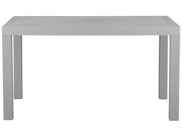 Trädgårdsbord Ljusgrå 140 x 80 cm 6-sits Fyrkantig Kust