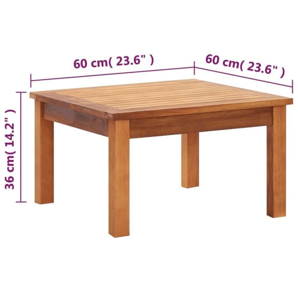 vidaXL Hagesalongbord 60x60x36 cm heltre akasie change2