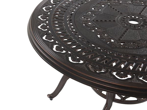 Trädgårdsbord i Brun Färg av Aluminium Rund ø 102 cm i Retro Stil
